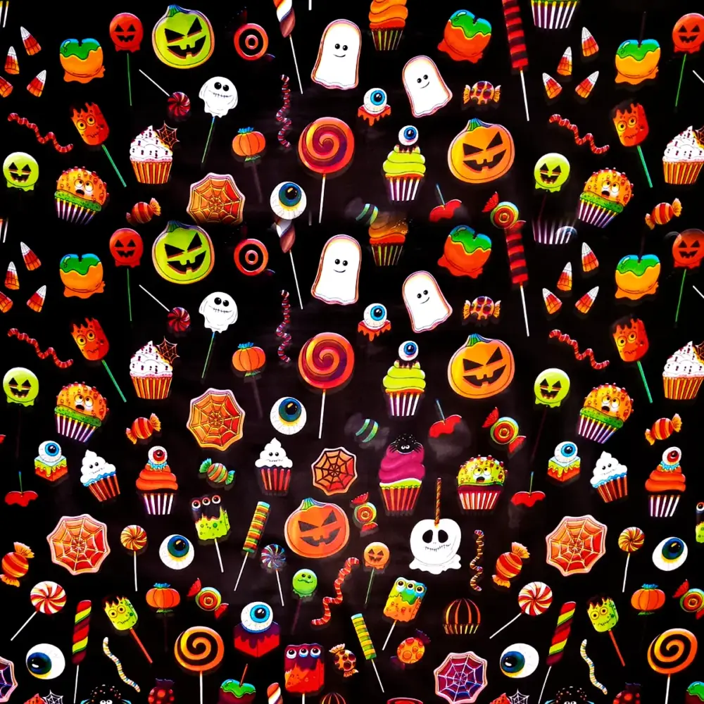 Rollo 25 m Mantel PVC Halloween Diseño Dulces 150 cm ancho Modatelas 3