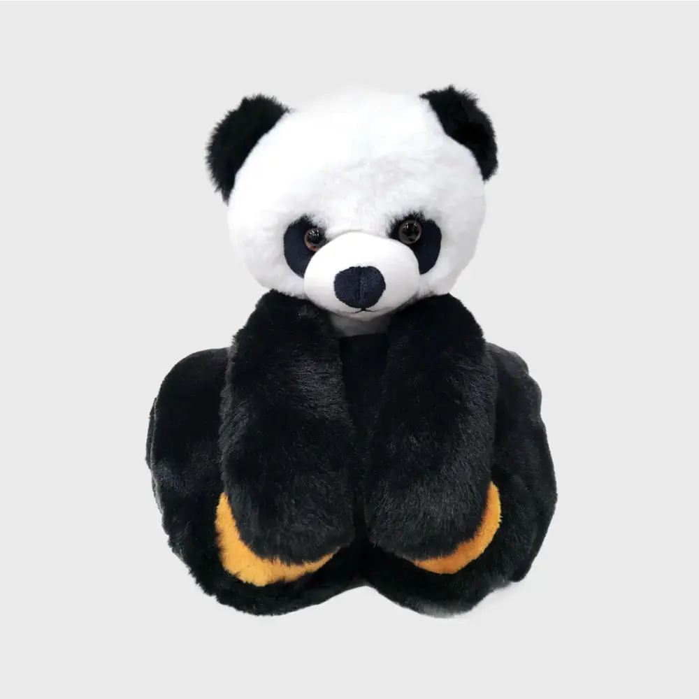 Set de Cobija con Peluche de Panda para Regalar | Manta Suave y Peluche con Velcro Modatelas