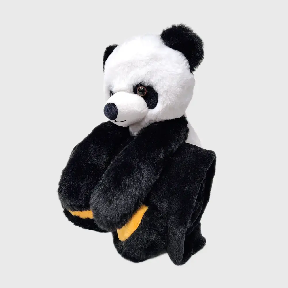 Set de Cobija con Peluche de Panda para Regalar | Manta Suave y Peluche con Velcro Modatelas 2 4