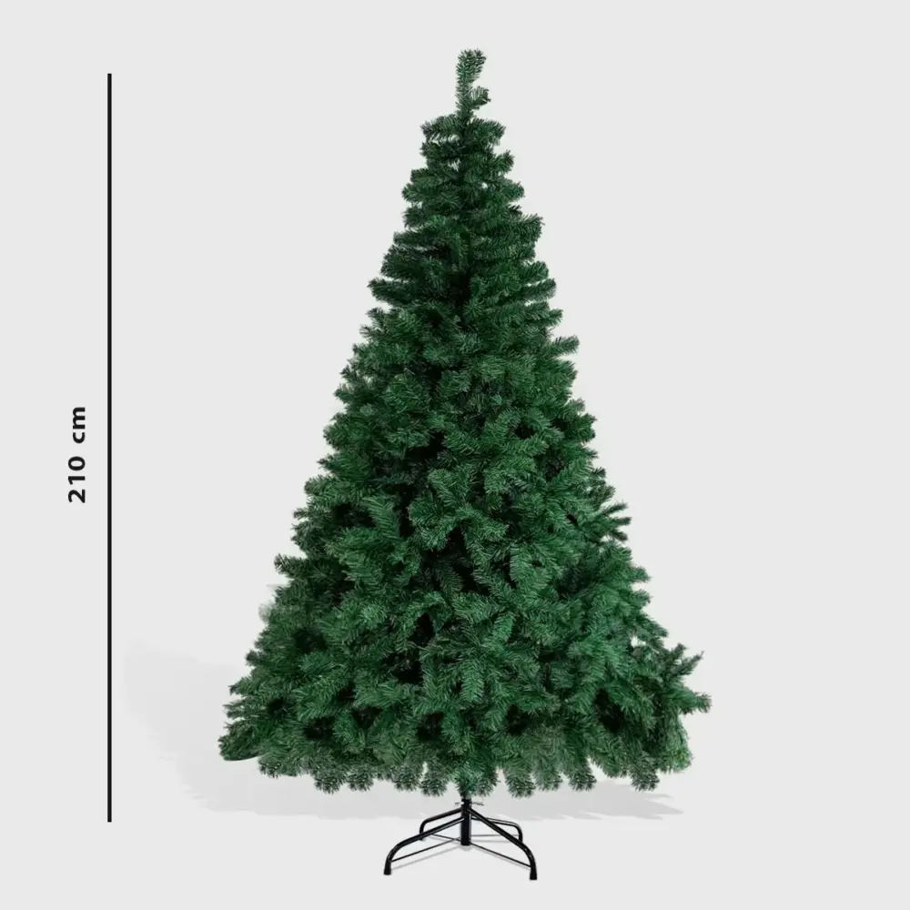 Árbol de Navidad Artificial Verde Modatelas 210 cm - Frondoso y Elegante 2