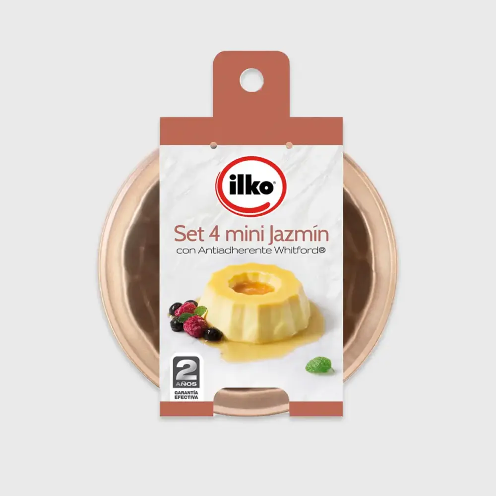 Set de 4 Moldes para Postres Individuales Ilko Mini Jazmín Modatelas 2