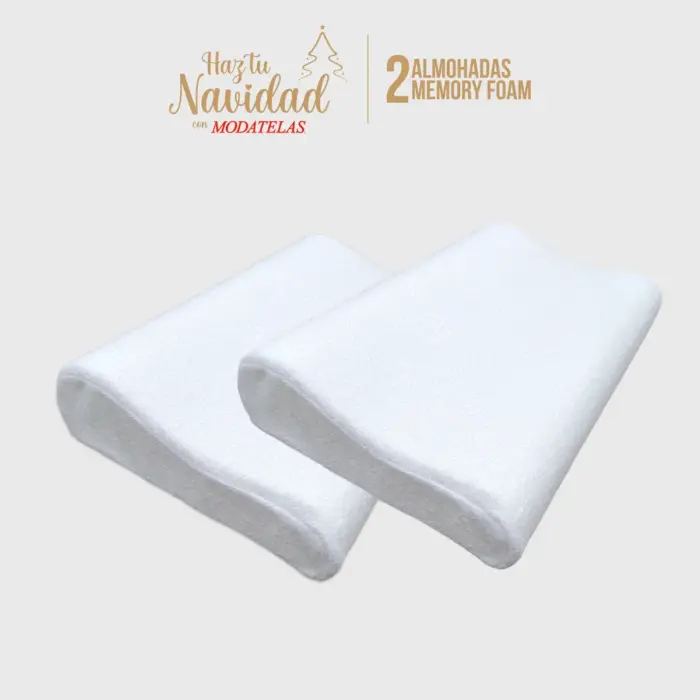 Set Navideño Confort: 2 Almohadas Memory Foam