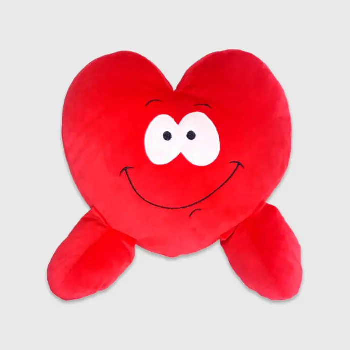 Cojín Corazón con Patitas Rojo Divertido - Almohada de Amor Modatelas