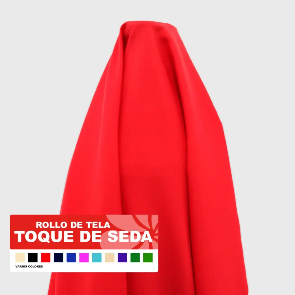 Rollo de Tela Toque de Seda 110 cm ancho – Varios Colores Modatelas