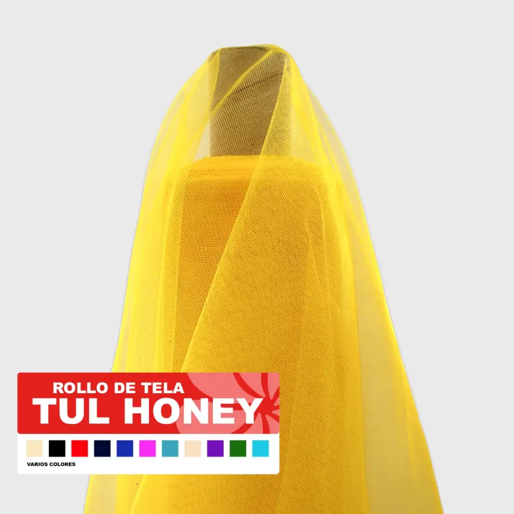 Rollo Tul Honey Varios Colores Modatelas