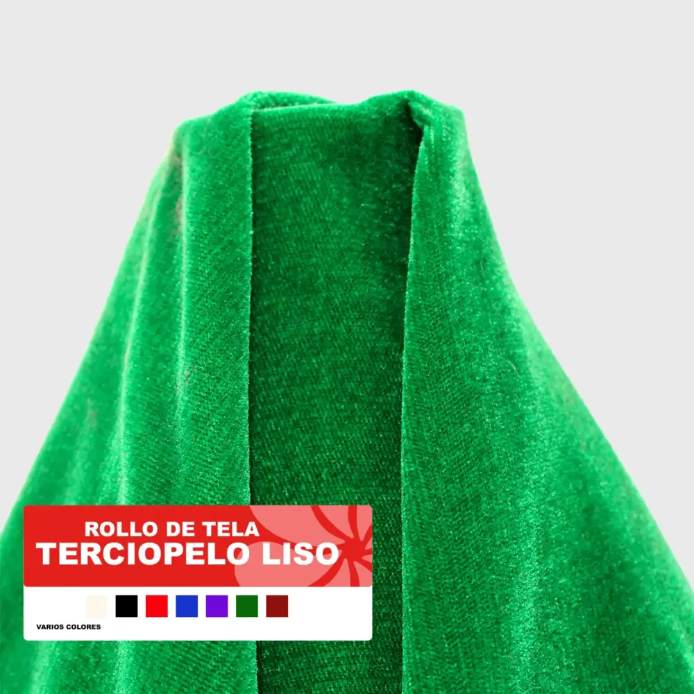 Rollo de Tela Terciopelo Liso Varios Colores