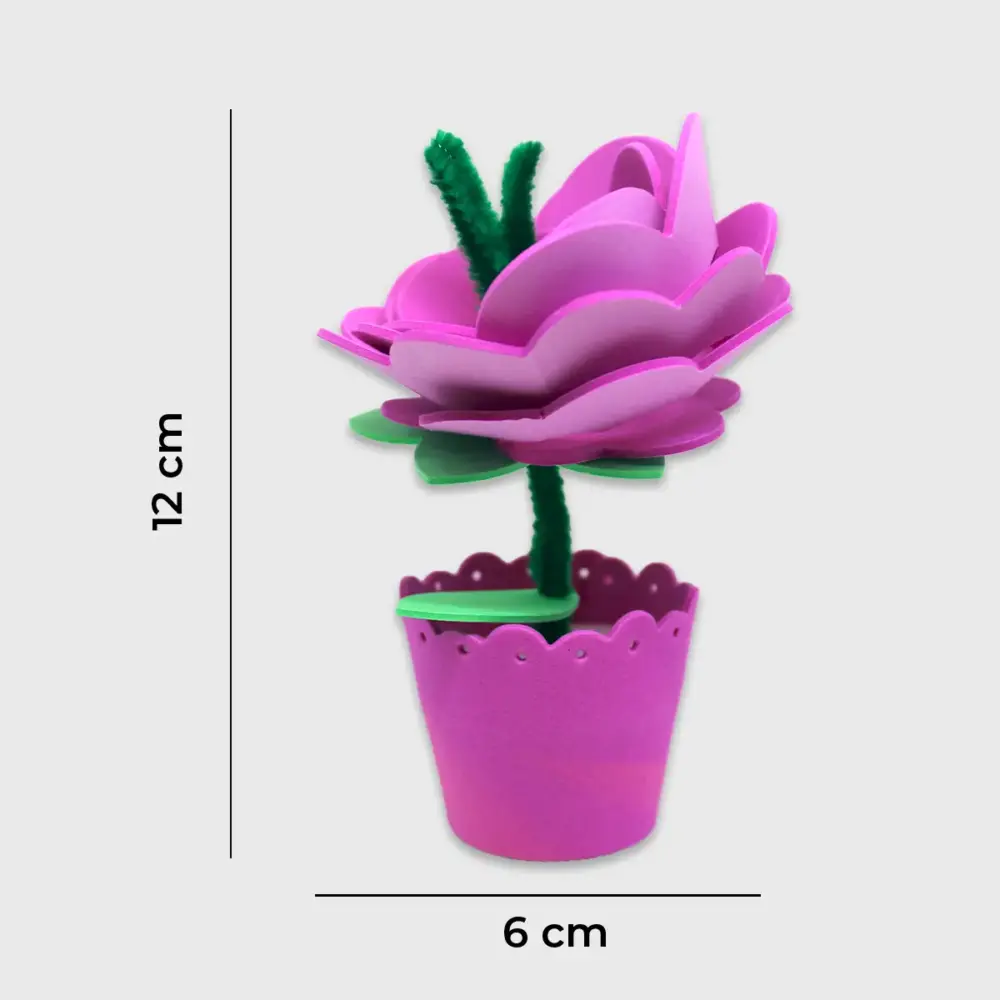 medidas de la flor armable de foami Modatelas