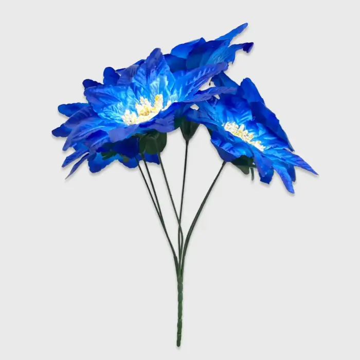 Flores Artificiales Dalia Elegante Azul Modatelas