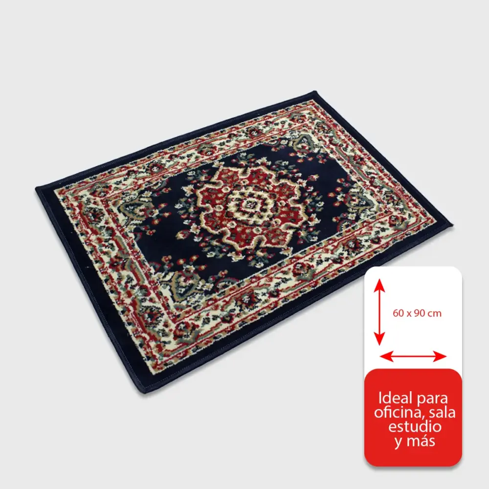 Alfombra Persa Floral Azul 60x90 cm – Tapete Oriental con Diseño de Flores Modatelas 2