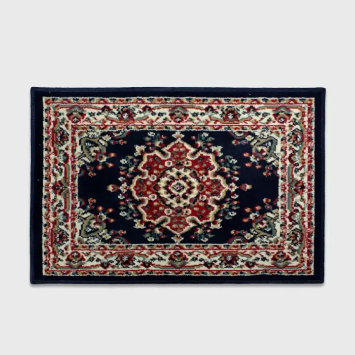 Alfombra Persa Floral Azul 60x90 cm – Tapete Oriental con Diseño de Flores Modatelas