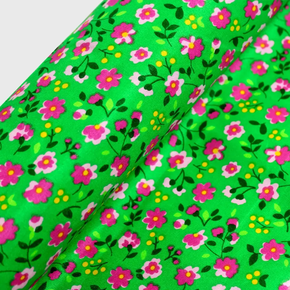 Tela Roma Estampada Toques de Rosas Modatelas