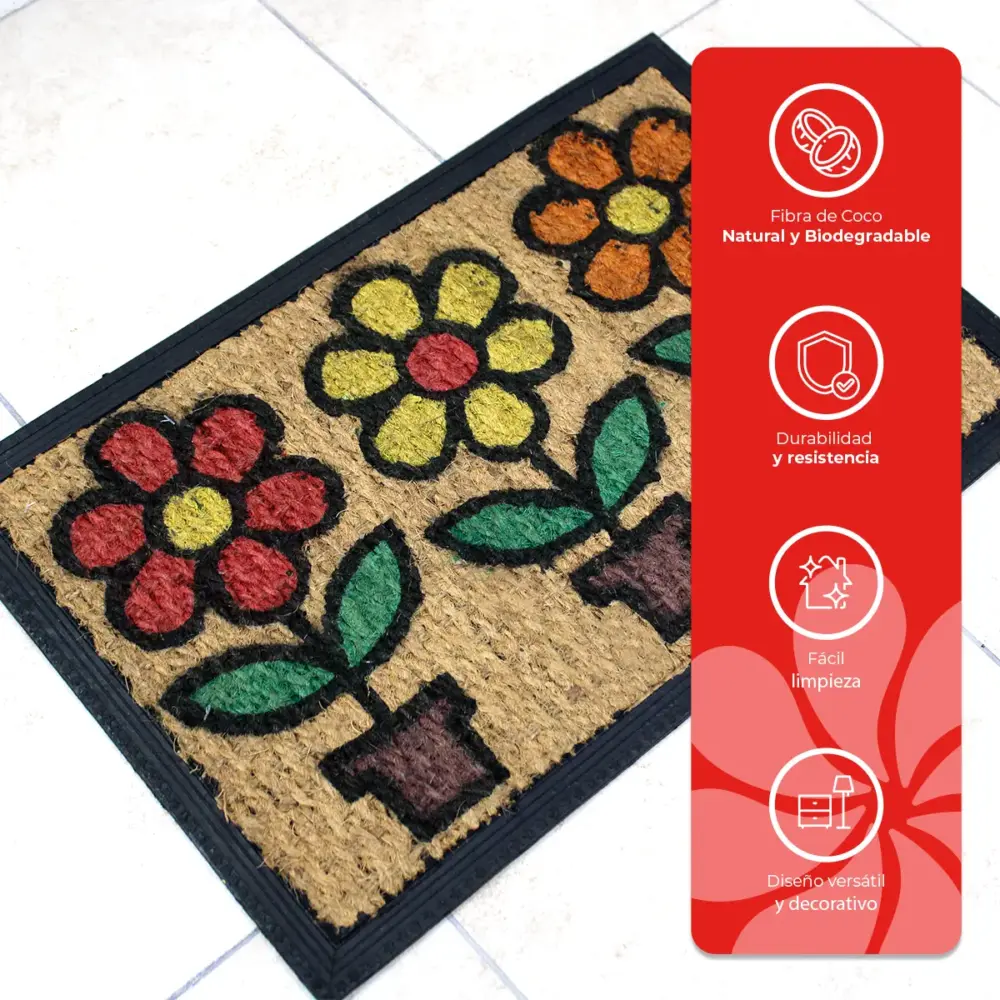 Tapete Fibra de coco Macetas de Flores Modatelas