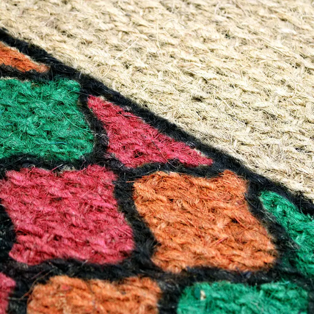 Tapete Fibra de Coco Diseño Geométrico Modatelas