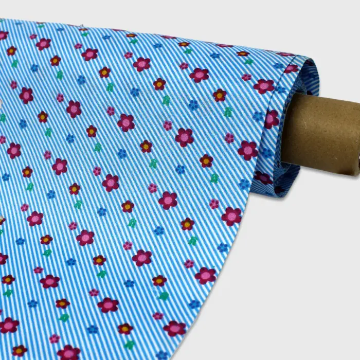 Tela Roma Estampada Flores de Porcelana Modatelas