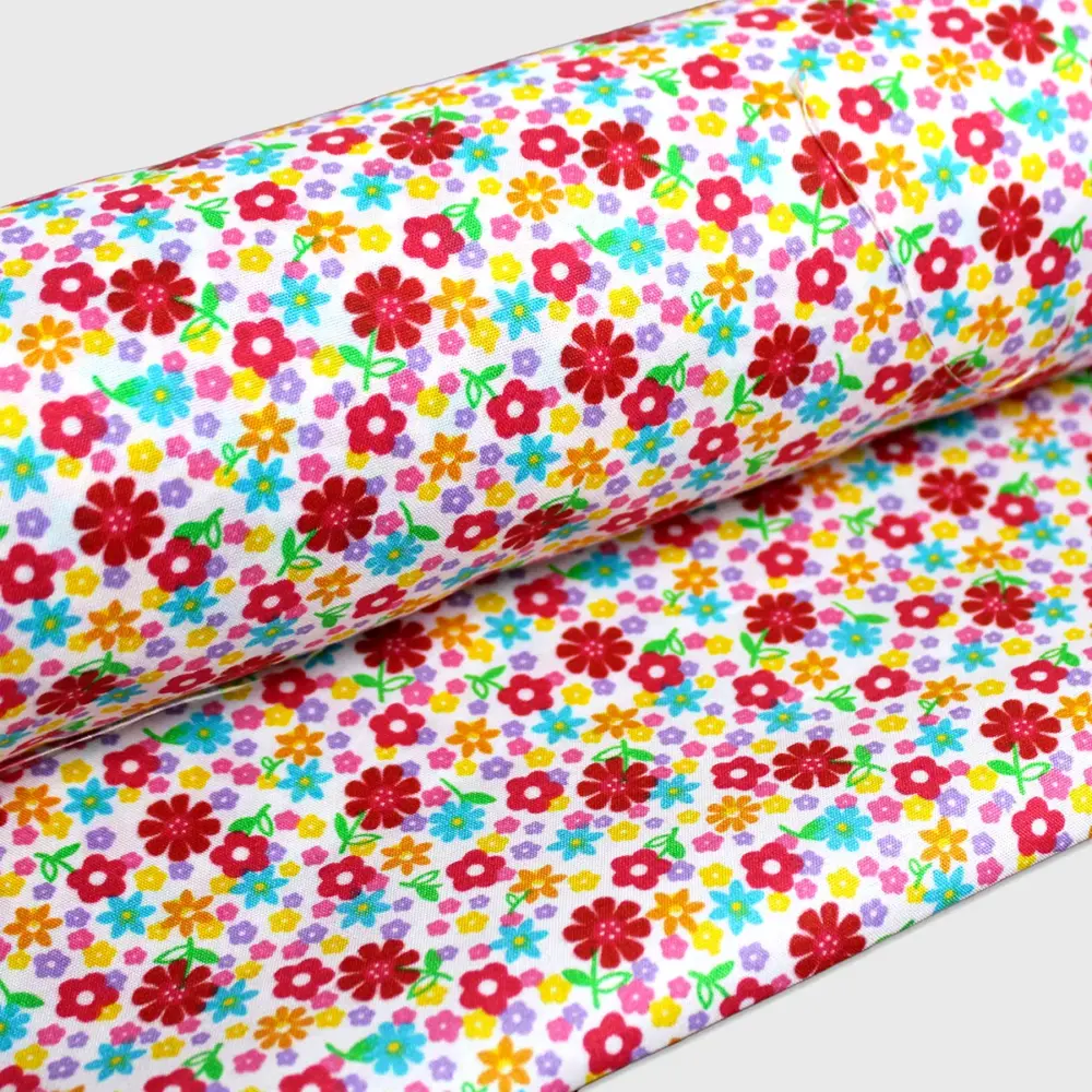 Tela Algodón Candy Flores Pequeñas del Mundo Modatelas
