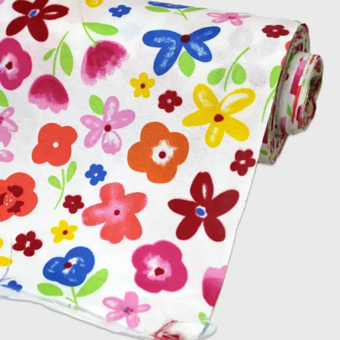 Tela Algodón Candy Flores Mix Modatelas