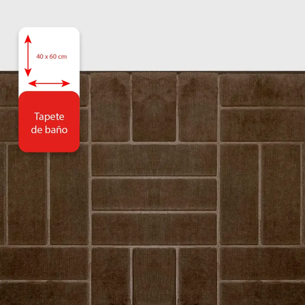 Tapete de Baño Con Estilo Etrusco de Ébano Clásico - Imagen 3