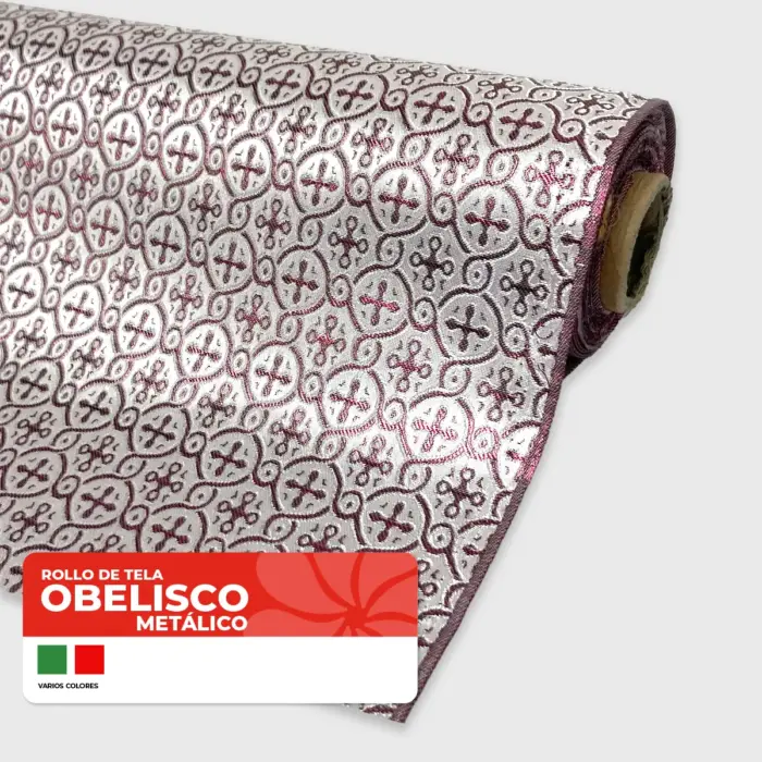 Tela Obelisco Metálico Rojo Modatelas