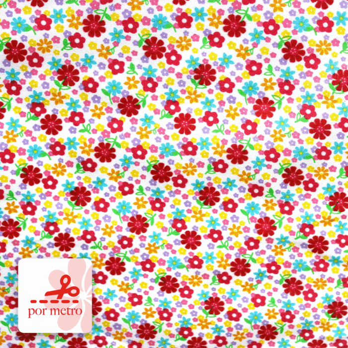 Algodón Candy Flores Pequeñas del Mundo Precio por metro Modatelas