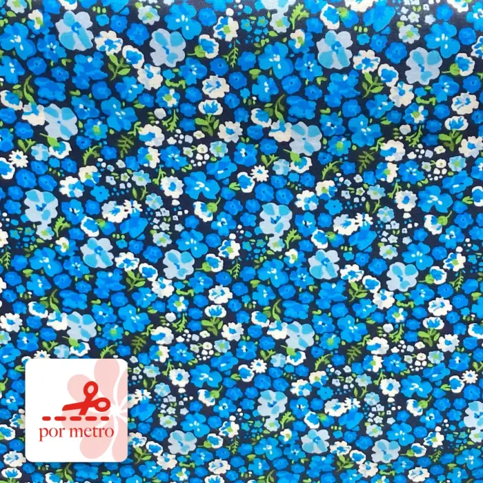 Tela Roma Estampada Mar de Flores Precio Por Metro Modatelas