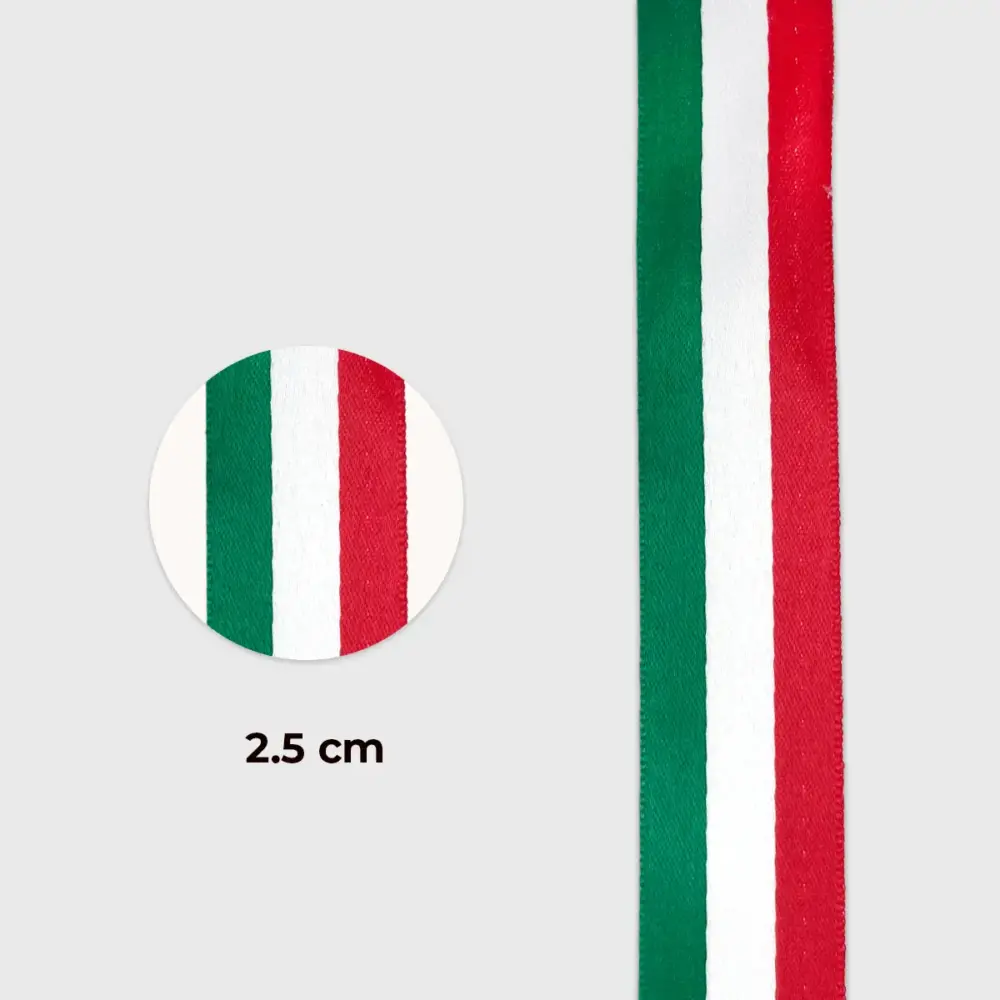 Listón Tricolor Fiestas Patrias #5 - Carrete 54 m Modatelas 2