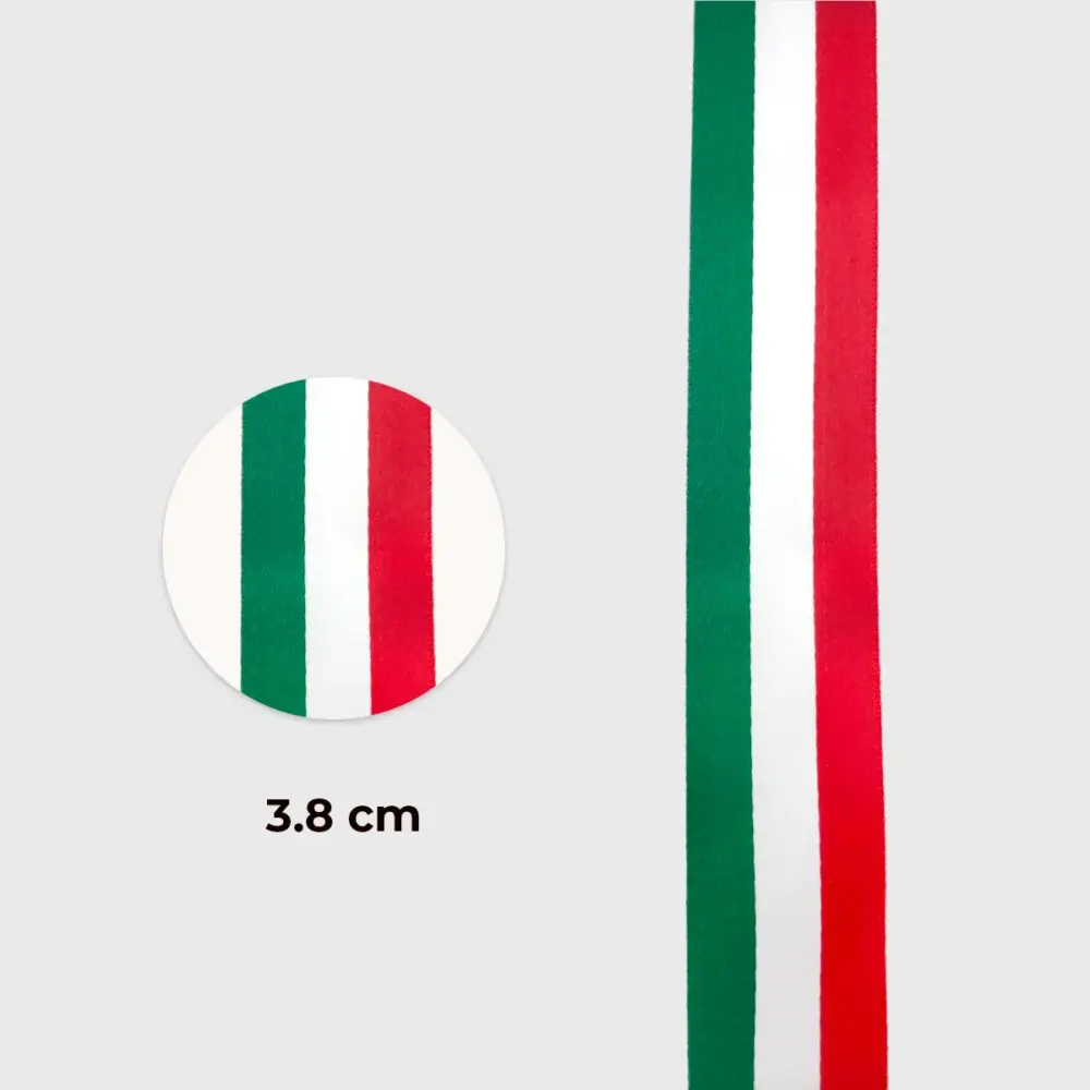 Listón Tricolor Fiestas Patrias #9 - Carrete 54 m Modatelas 3