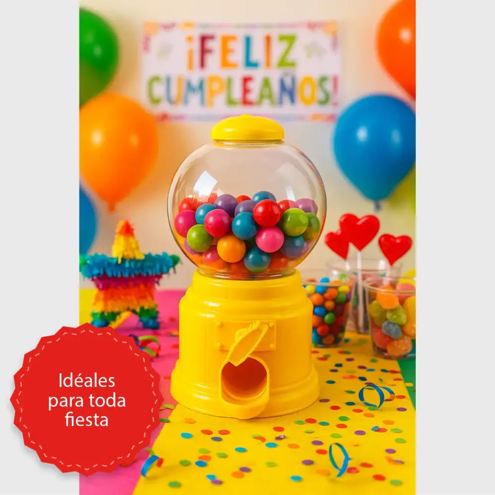 Máquina de Chicles Infantil de Plástico – Ideal para Fiestas y Recuerdos Modatelas paquete 2