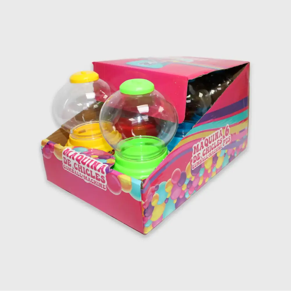 Máquina de Chicles Infantil de Plástico – Ideal para Fiestas y Recuerdos Modatelas paquete