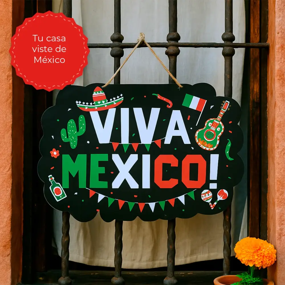 Cartelón Tricolor para Fiestas Patrias “¡Viva México! Modatelas 4