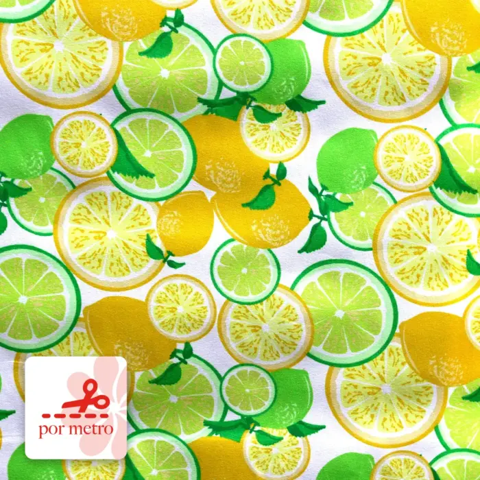Algodón Candy Cocinero Limones precio por metro Modatelas