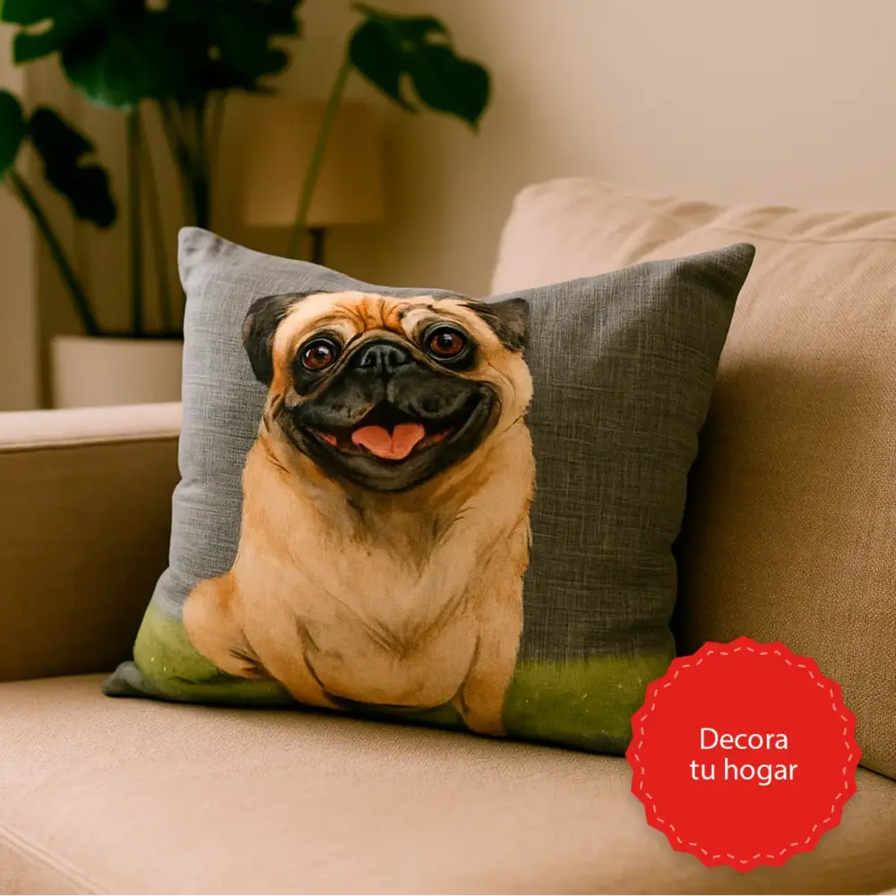 Cojín Decorativo Lomitos Peludos Bulldog Modatelas