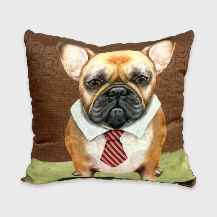 Cojín Decorativo Lomitos Peludos Bulldog Modatelas
