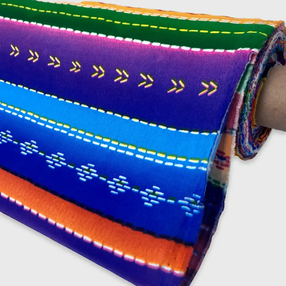 Tela Minimatt Patrio Rayas del Sol y del Maíz 150 cm ancho - Rollo 30 m Modatelas 2