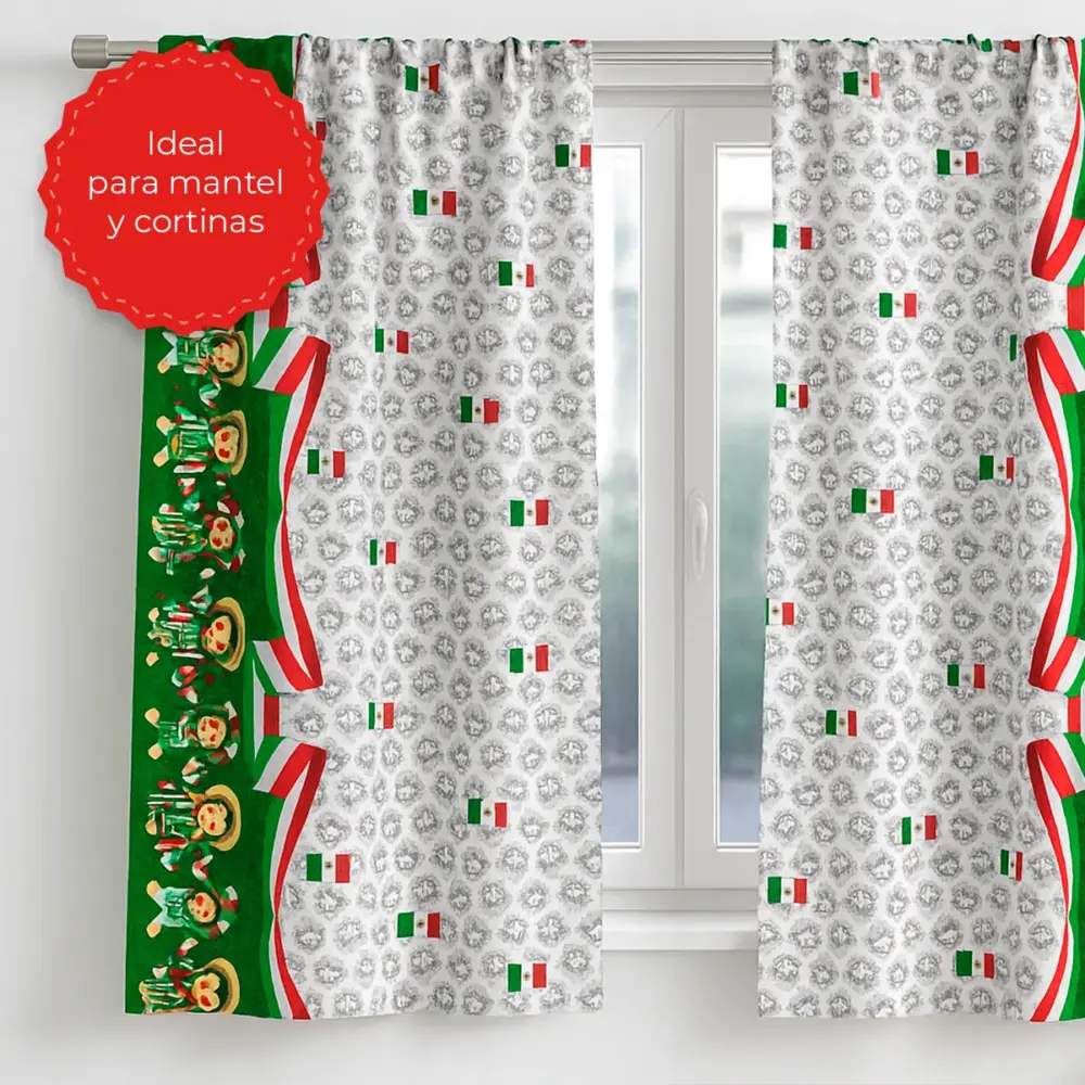 Tela Minimatt Patrio Tricolor de Muñecos 150 cm ancho - Rollo 30 m Modatelas 5