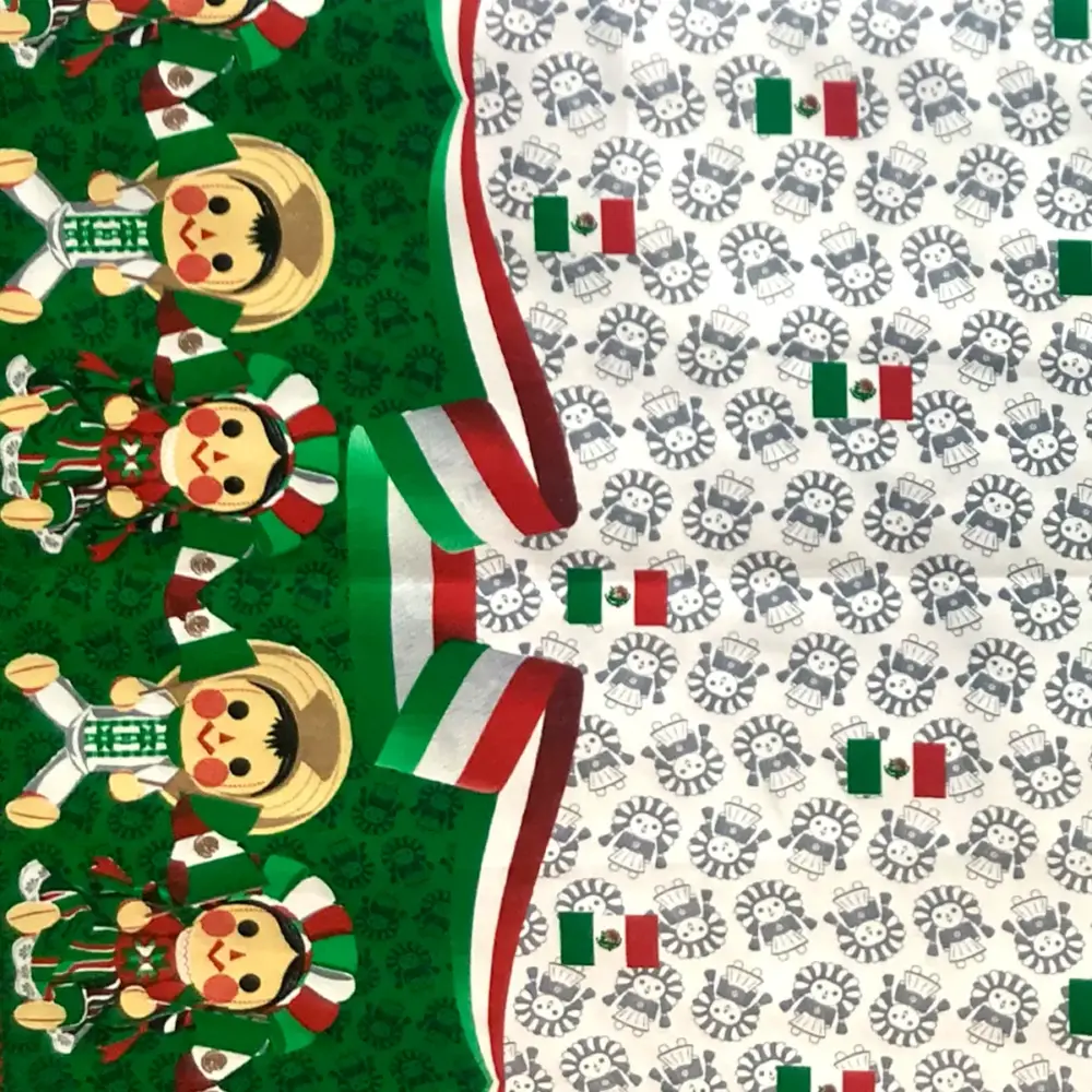 Tela Minimatt Patrio Tricolor de Muñecos 150 cm ancho - Rollo 30 m Modatelas 3