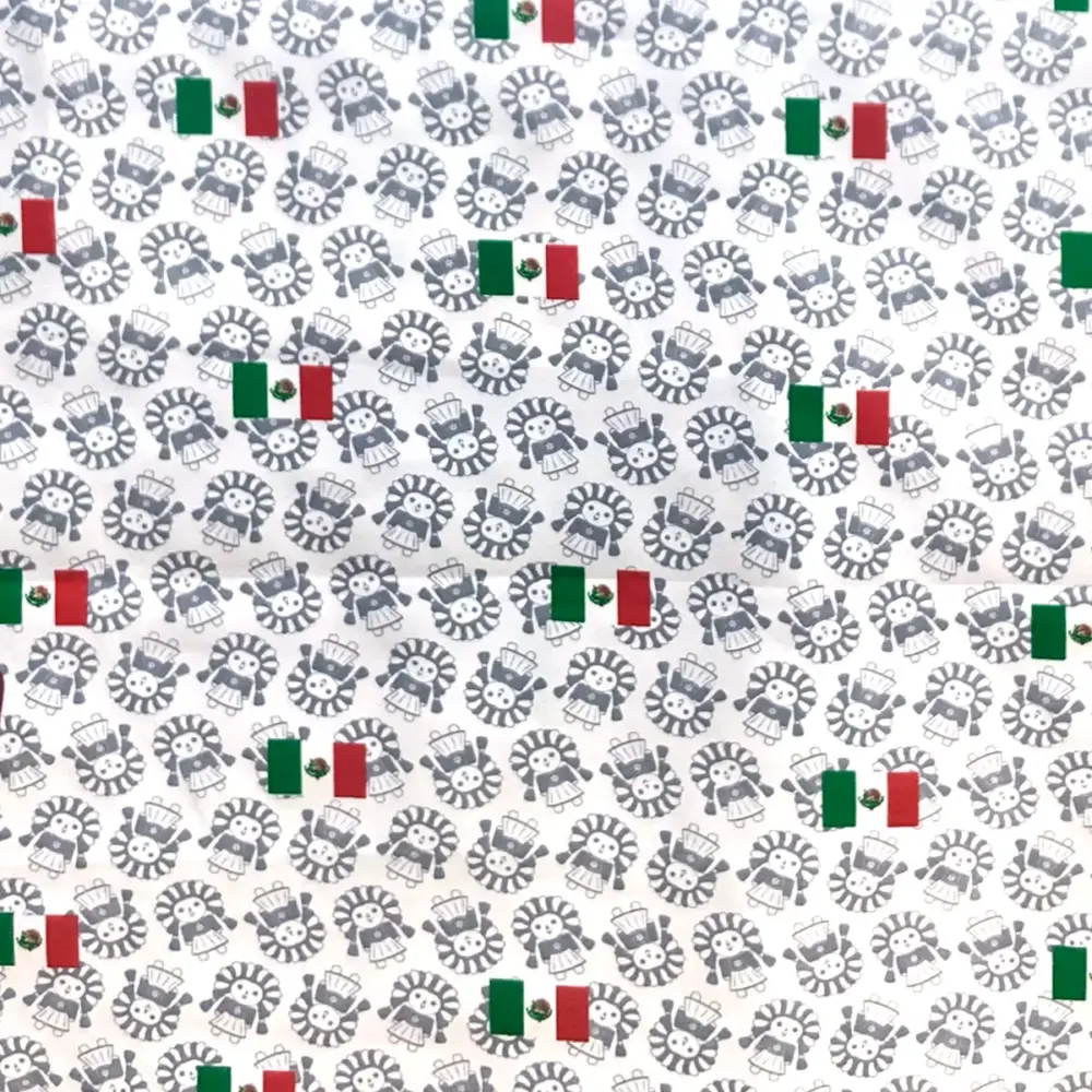 Tela Minimatt Patrio Tricolor de Muñecos 150 cm ancho - Rollo 30 m Modatelas 2