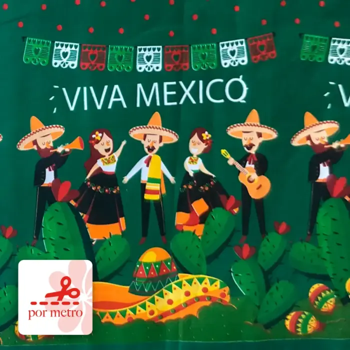 Tela Minimatt Patrio Noche de Mariachi 150 cm ancho Precio por metro Modatelas