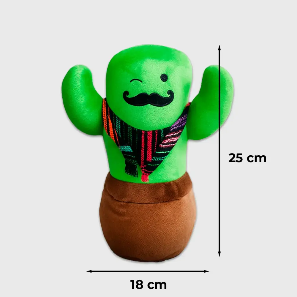 Nopalito - Peluche Patriótico con Forma de Cactus, Para Ponerle un Toque Tierno y Mexicano a tu Fiesta Modatelas 2