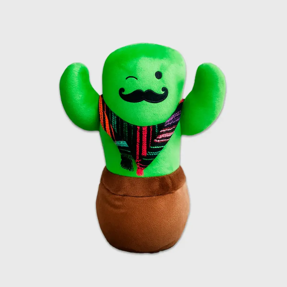 Nopalito - Peluche Patriótico con Forma de Cactus, Para Ponerle un Toque Tierno y Mexicano a tu Fiesta Modatelas