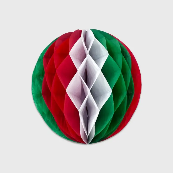 Colgante Panal de Papel Patrio – Decoración Tricolor para Fiestas Patrias Modatelas