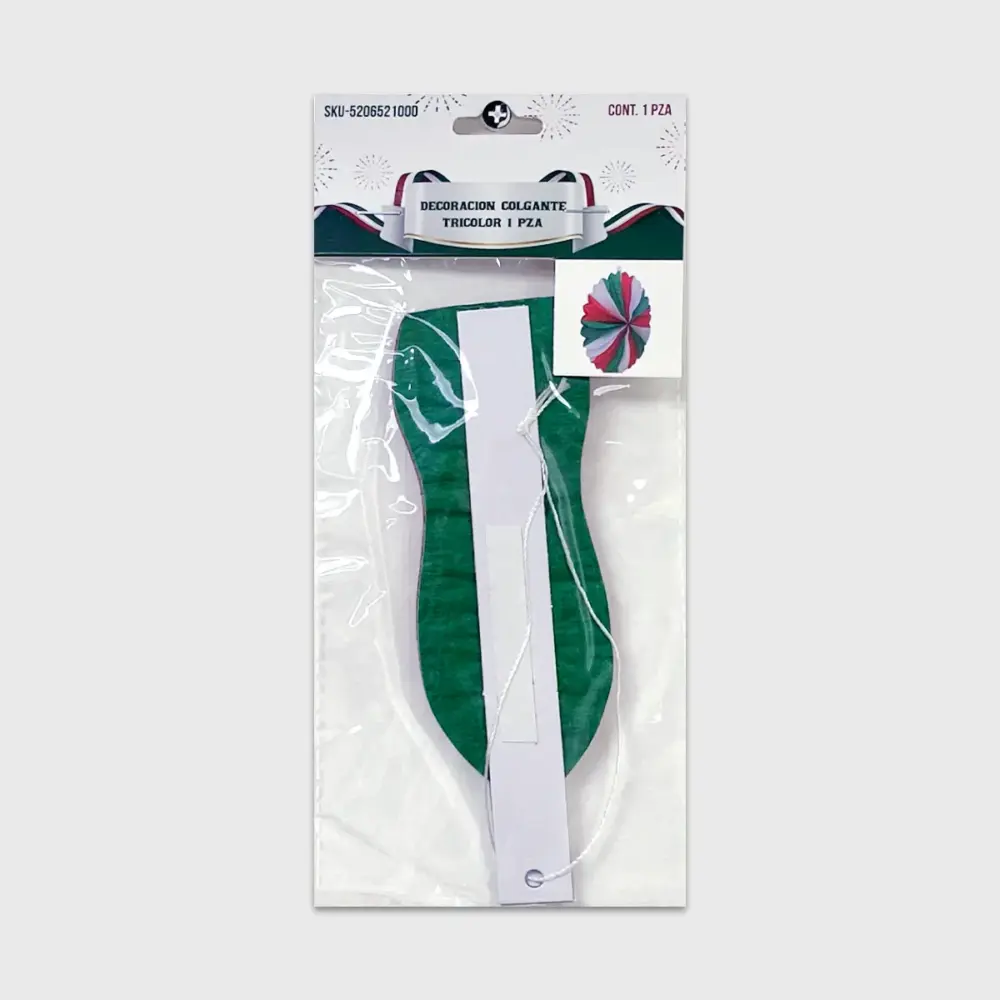 Colgante de Papel Tricolor para Fiestas Patrias – Decoración Colgante Mexicana Modatelas 3