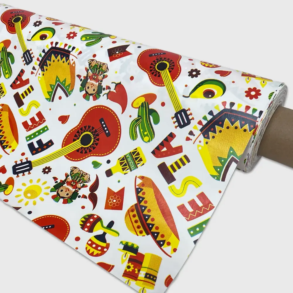 Mantel Plástico Patrio Sombreros y canciones Modatelas