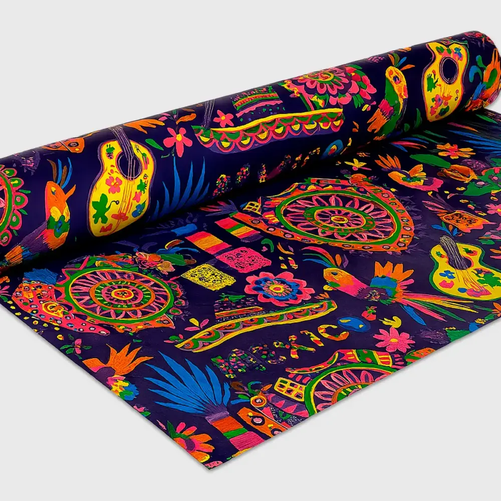Mantel Plástico Patrio Raíces que Brillan 150 cm Ancho - Rollo de 20 m modatelas
