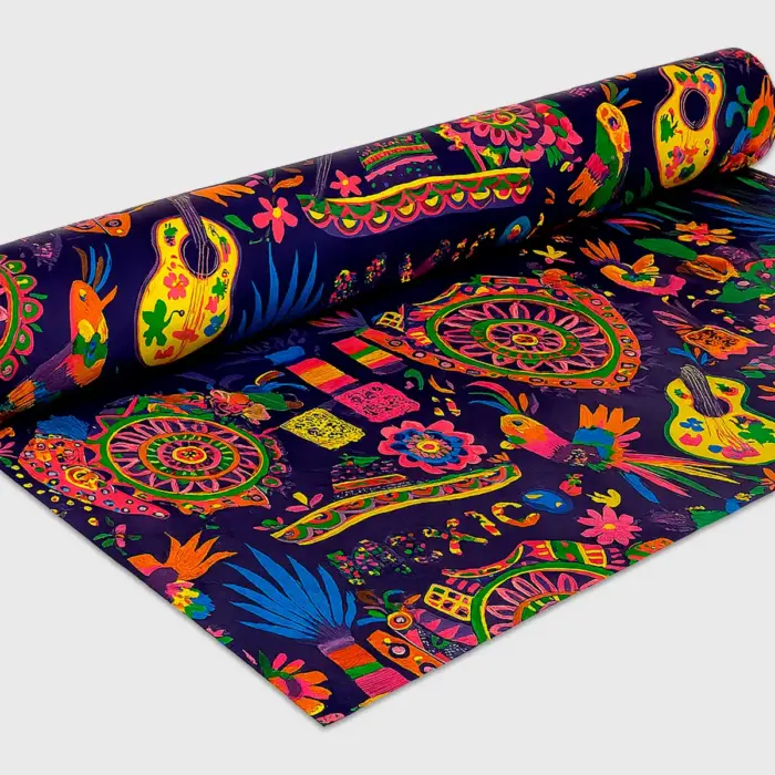 Mantel Plástico Patrio Raíces que Brillan 150 cm Ancho - Rollo de 20 m modatelas