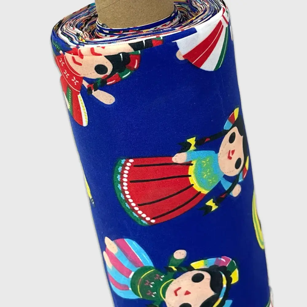 Tela Algodón Candy Patrio Cielito de Muñecas 120 cm ancho - Rollo 30 m Modatelas 2