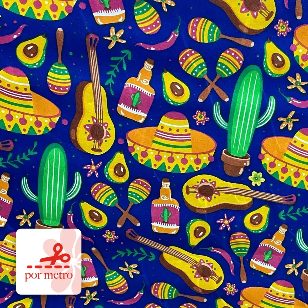 Tela Algodón Candy Patrio Serenata Mexicana precio por metro Modatelas