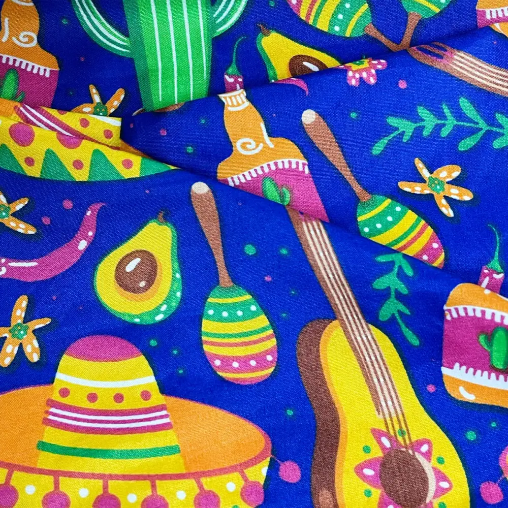 Tela Algodón Candy Patrio Serenata Mexicana 120 cm ancho - Rollo 30 m modatelas 4