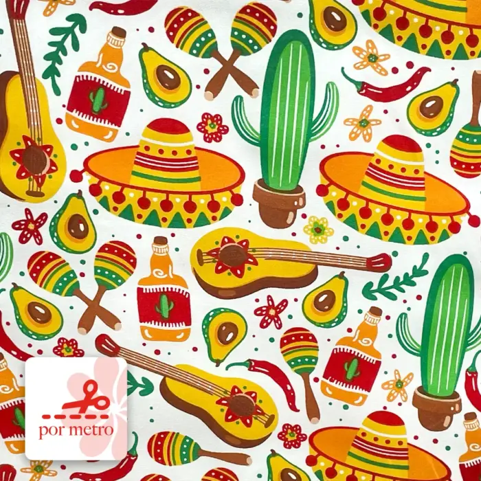 Algodón Candy Patrio Alegría Charra 120 cm Precio por metro Modatelas