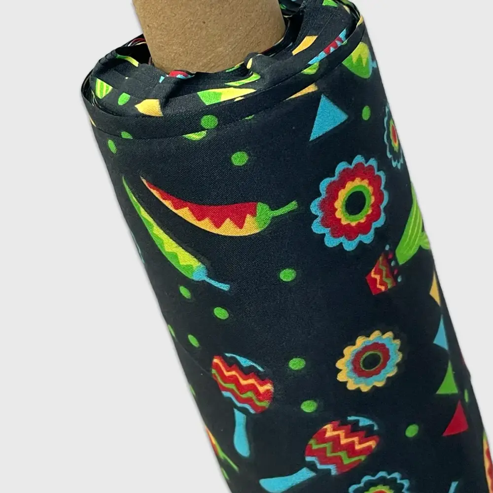 Tela Algodón Candy Patrio Noche Picante 120 cm ancho - Rollo 30 m Modatelas 2