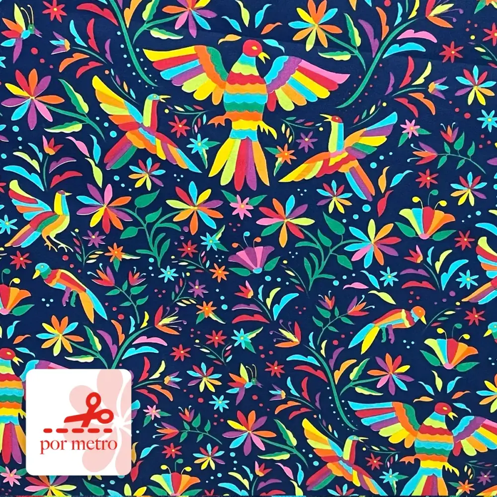 Tela Algodón Candy Patrio Vuelo Otomí 120 cm ancho Precio por metro Modatelas